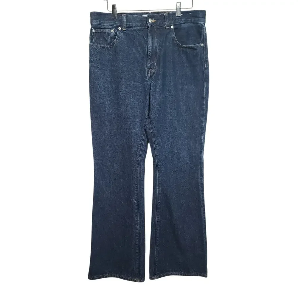 Madewell The Vintage Flare Jeans 32 EUC Rinse Dark Indigo 100% Cotton
